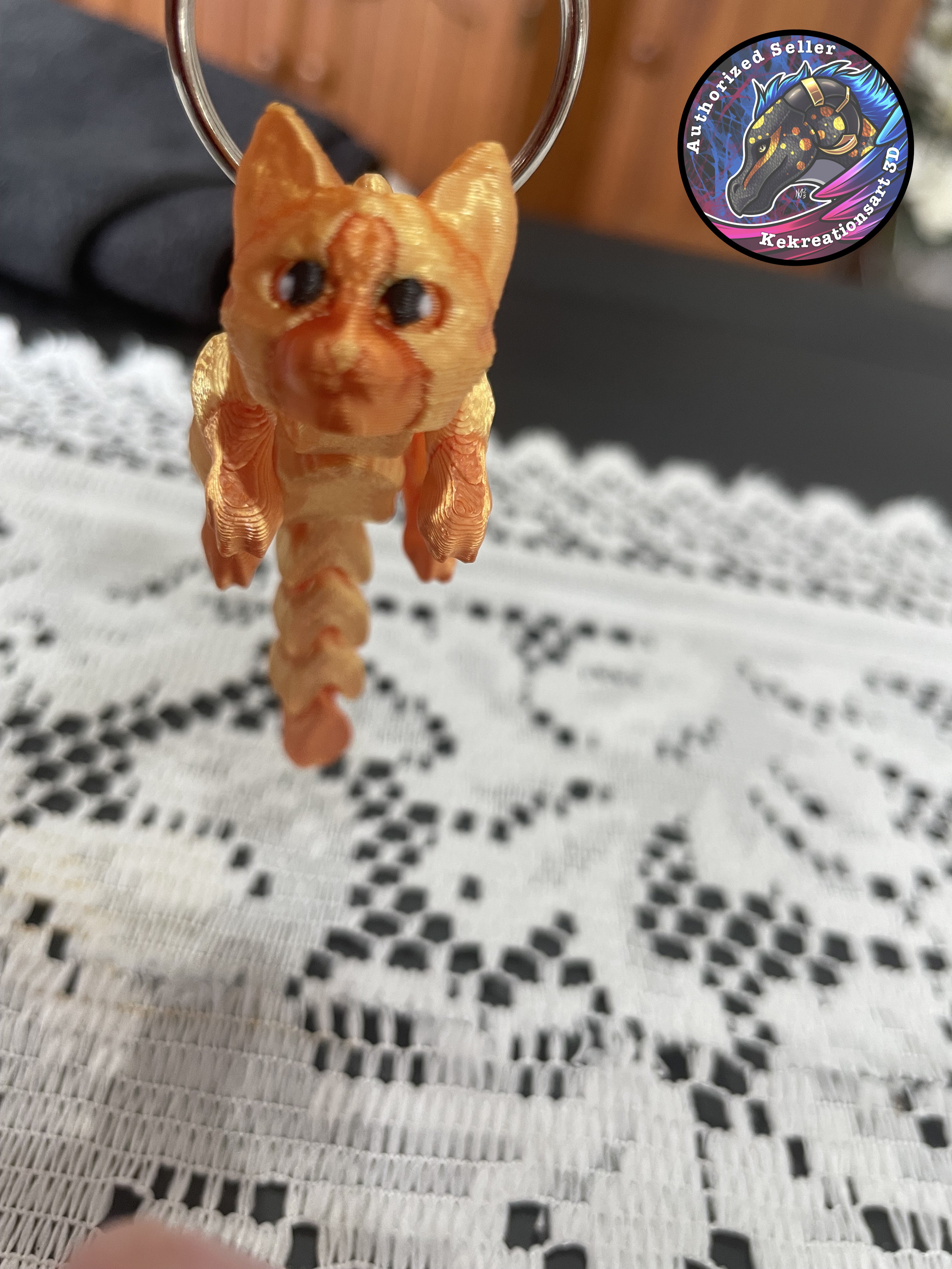 Animal Scruffed Keyring