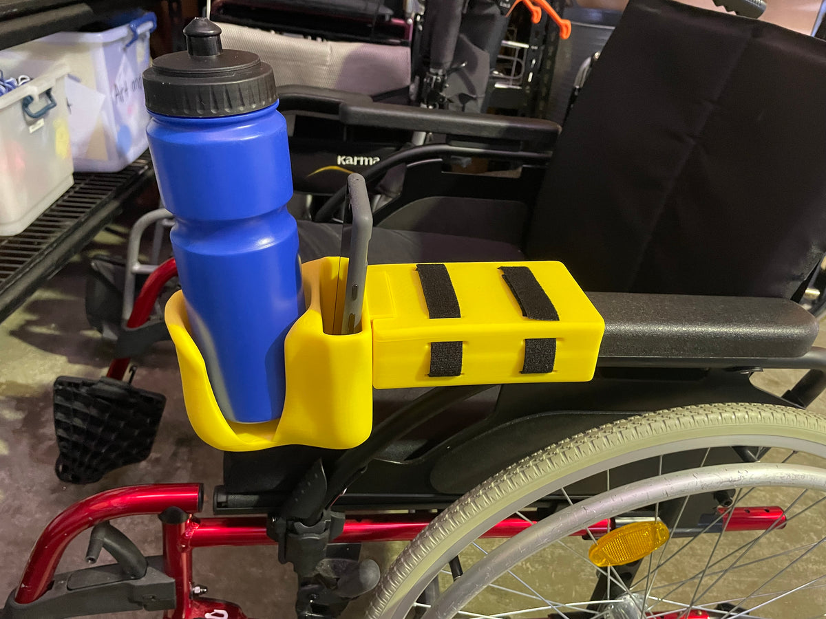 Arm Cup/Phone holder for wheelchair users
