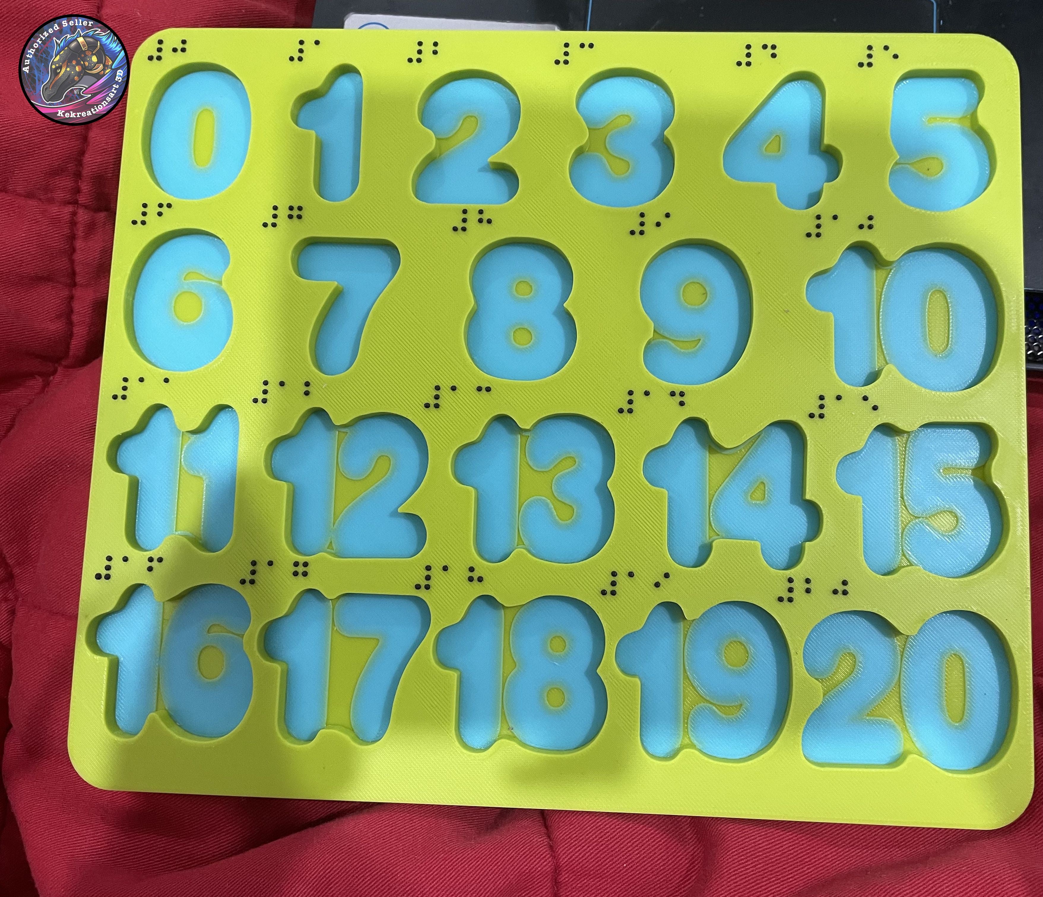 Numbers 0 to 20 Puzzle - Braille version available