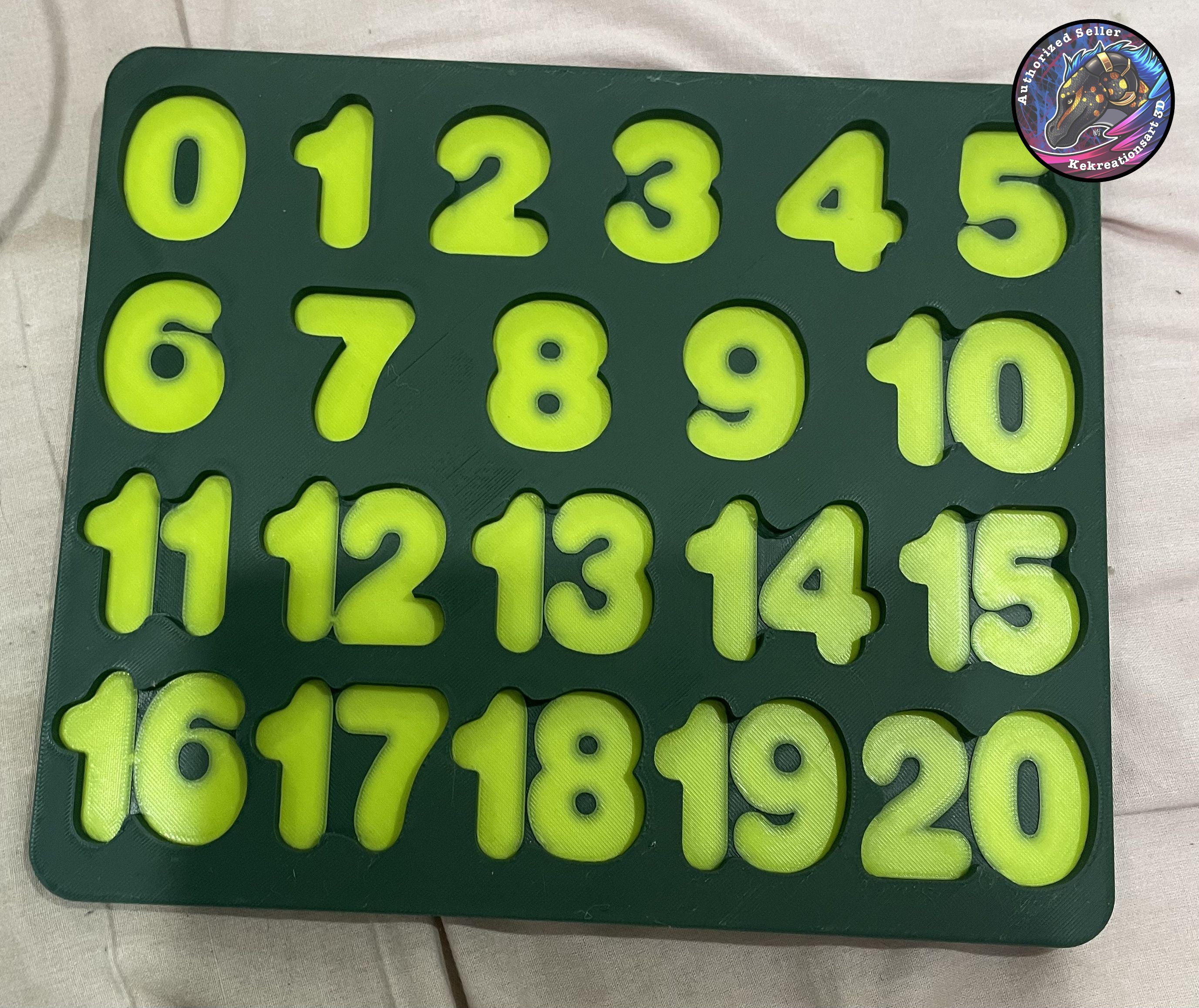 Numbers 0 to 20 Puzzle - Braille version available