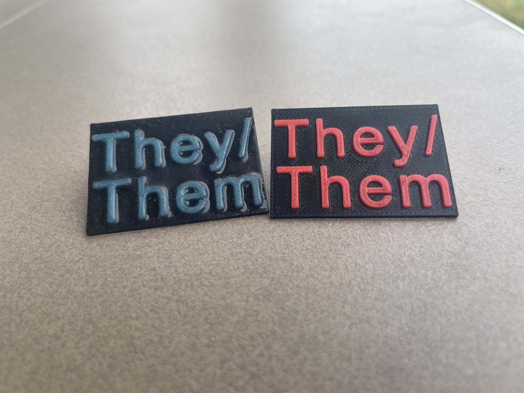 Glow in the Dark Pronouns Pin