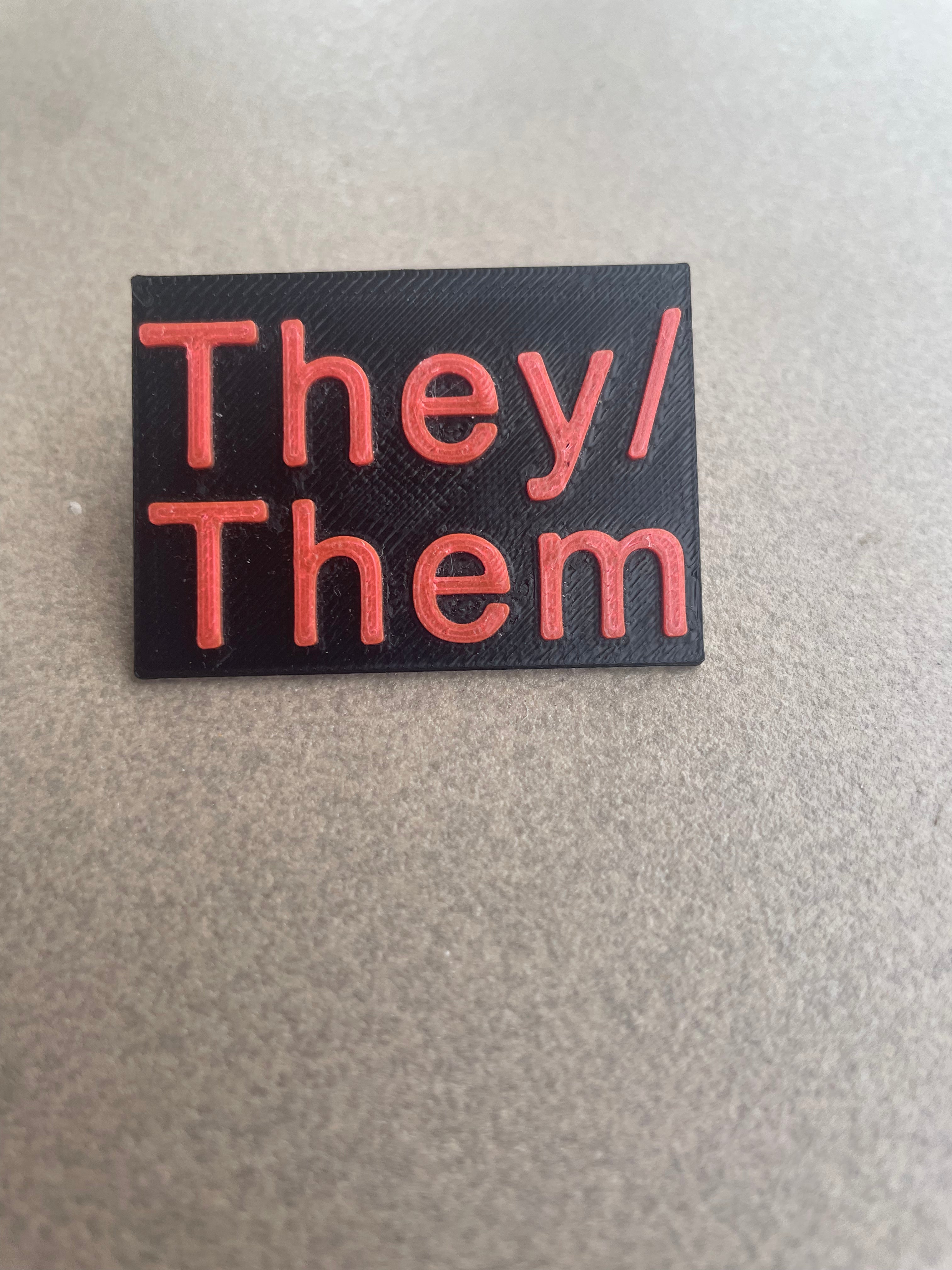 Glow in the Dark Pronouns Pin