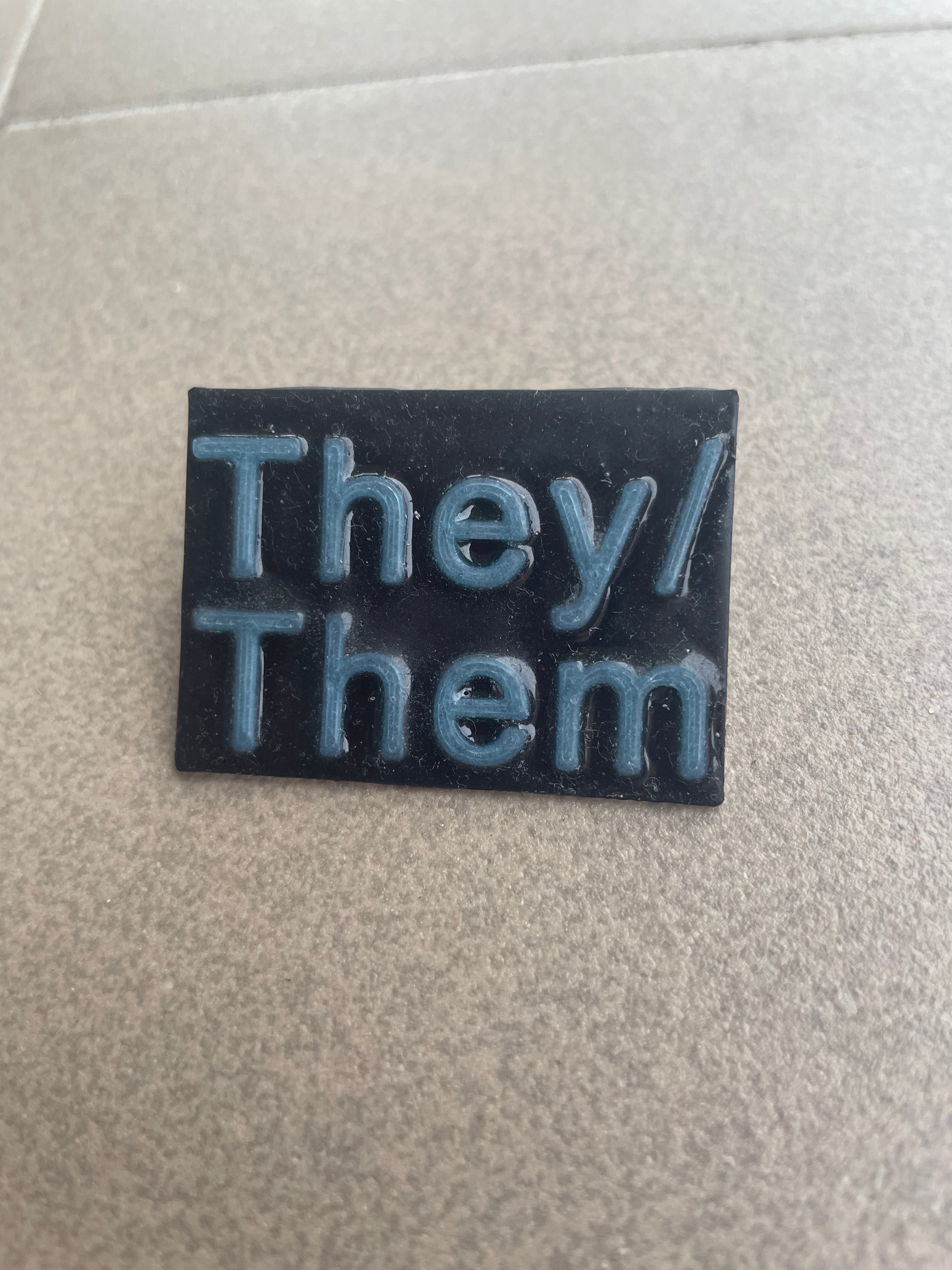 Glow in the Dark Pronouns Pin