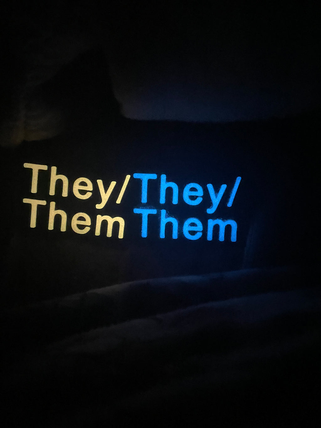 Glow in the Dark Pronouns Pin