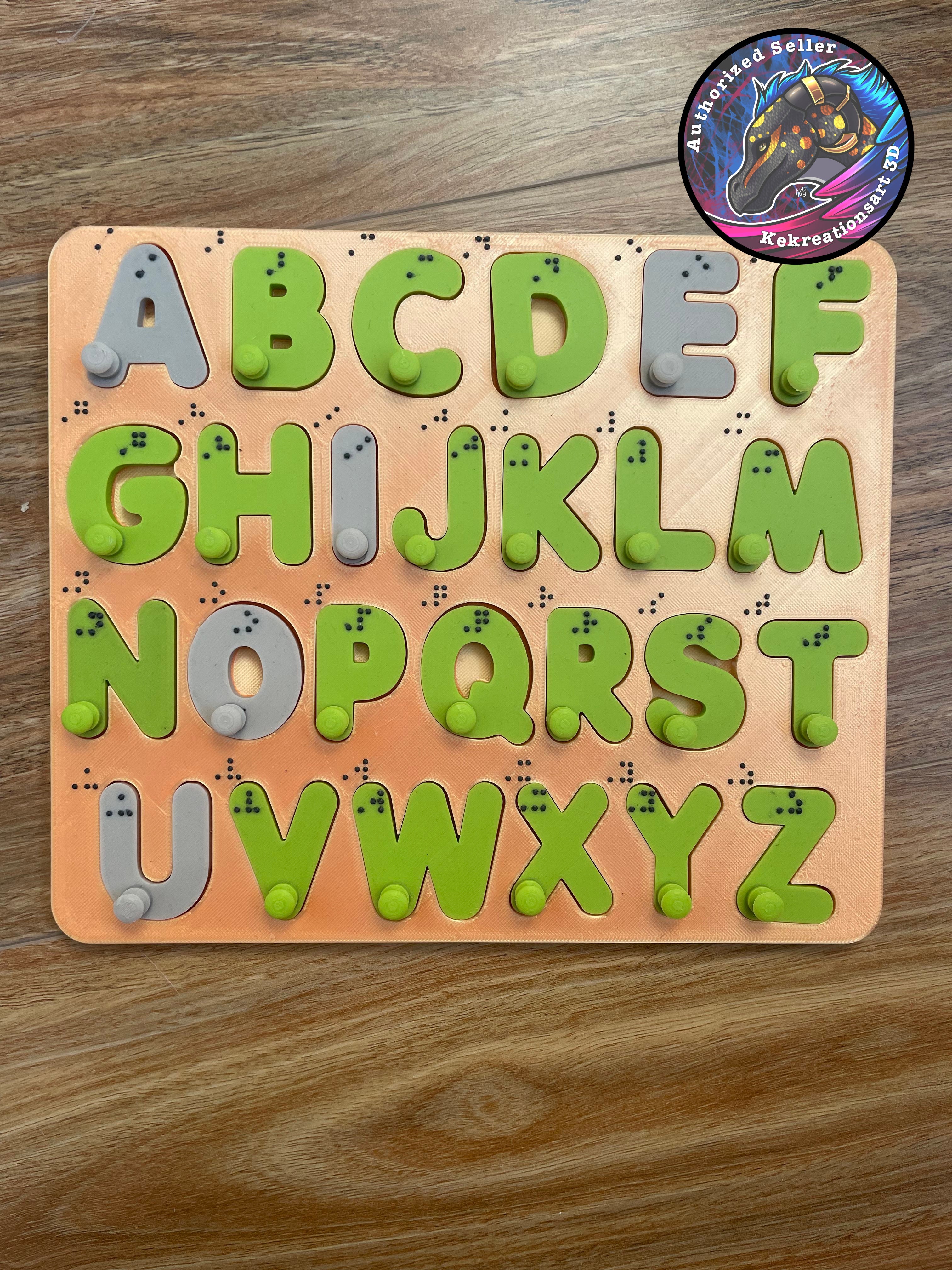 English Alphabet Puzzle - Braille version available