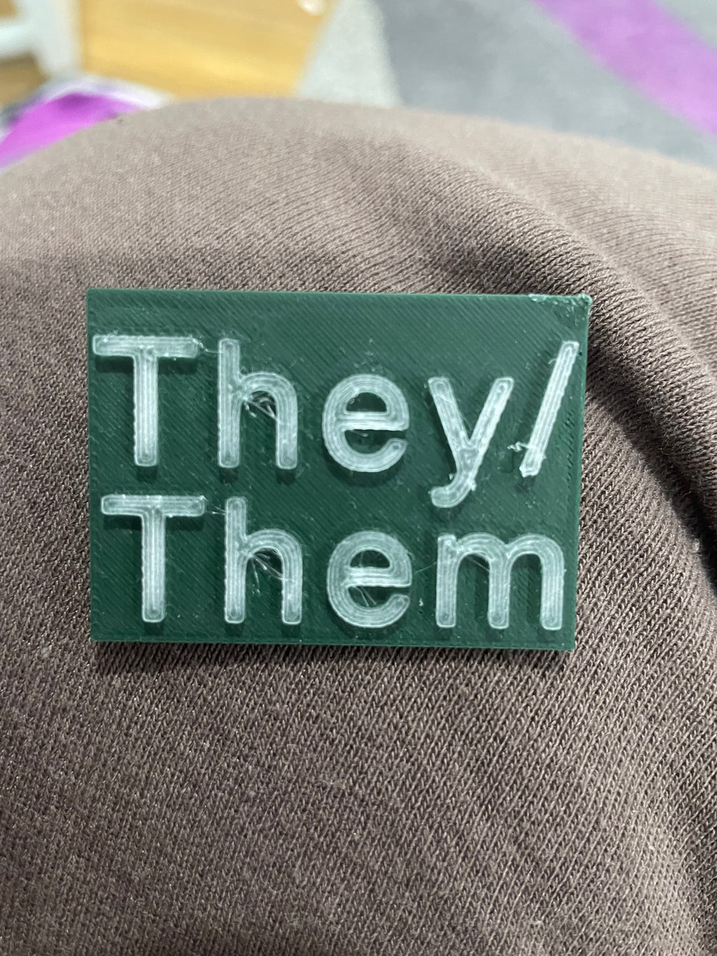 Glow in the Dark Pronouns Pin