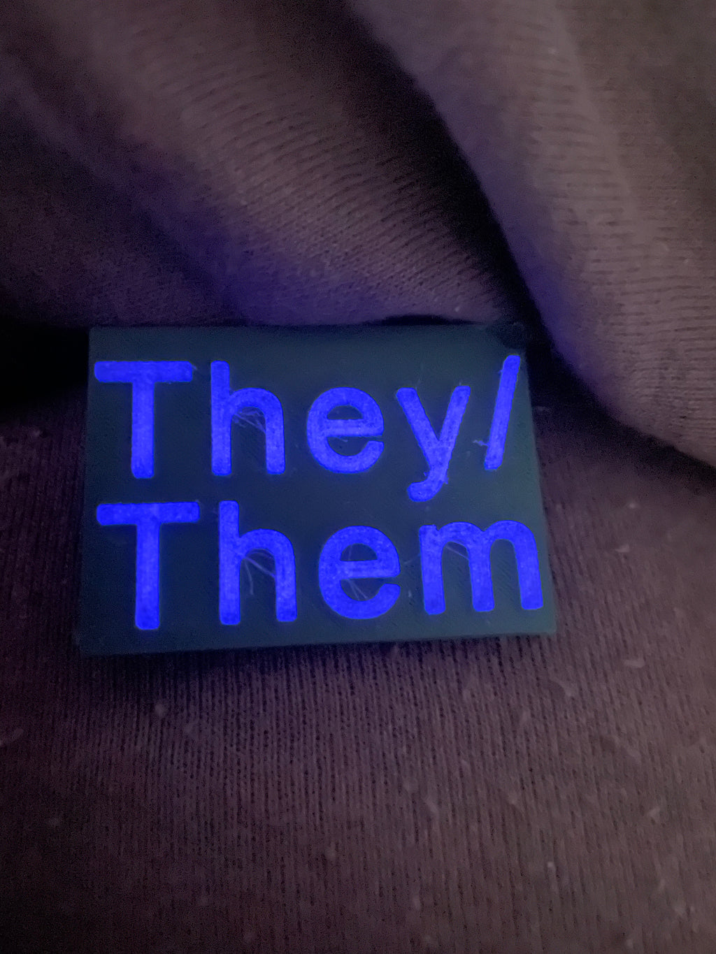 Glow in the Dark Pronouns Pin