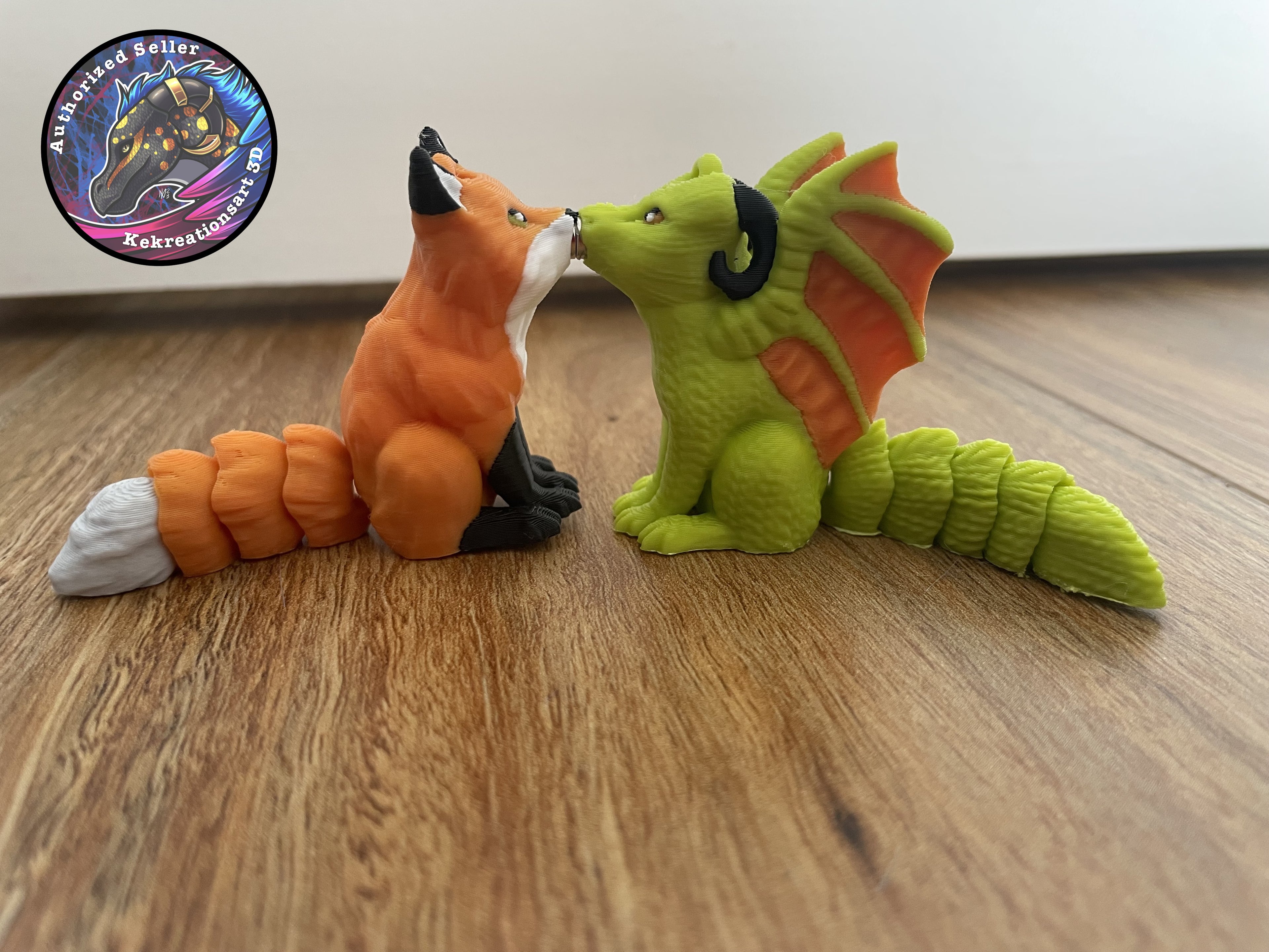 Dragon/Fox Magnet Kissing (Set of 2)