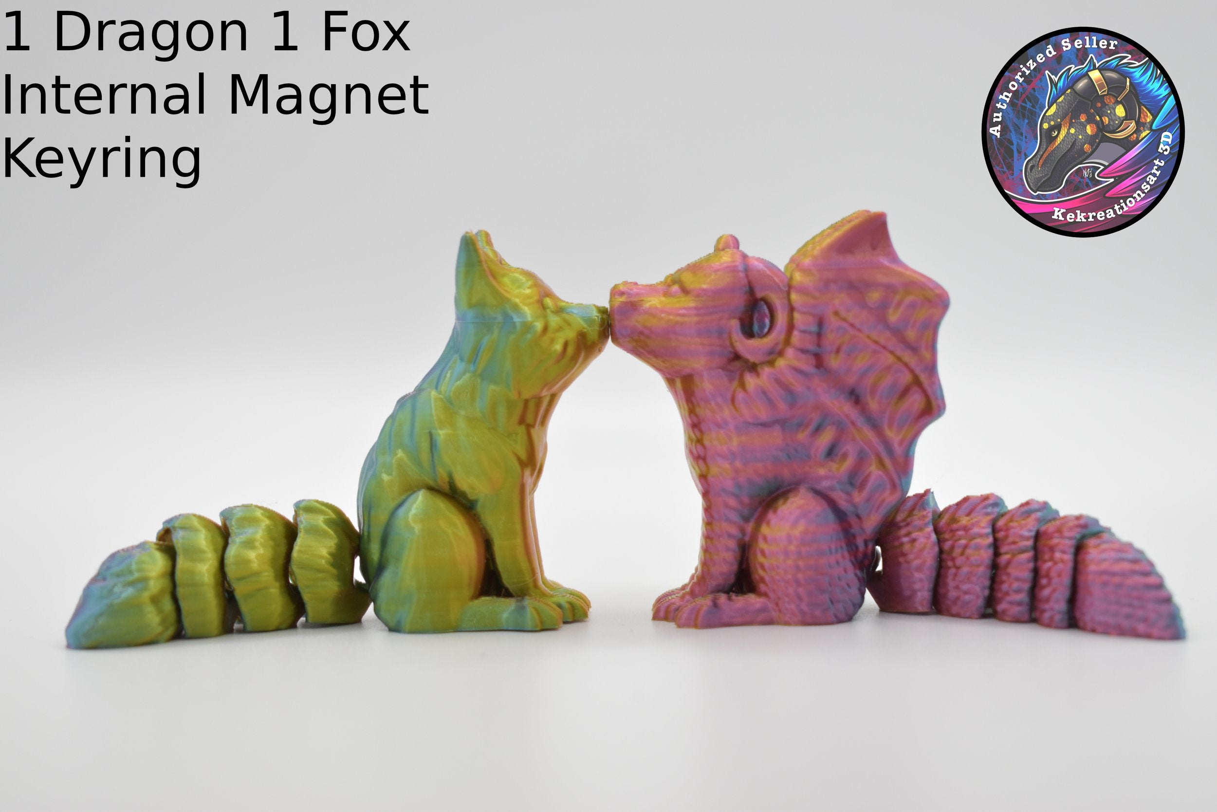 Dragon/Fox Magnet Kissing (Set of 2)
