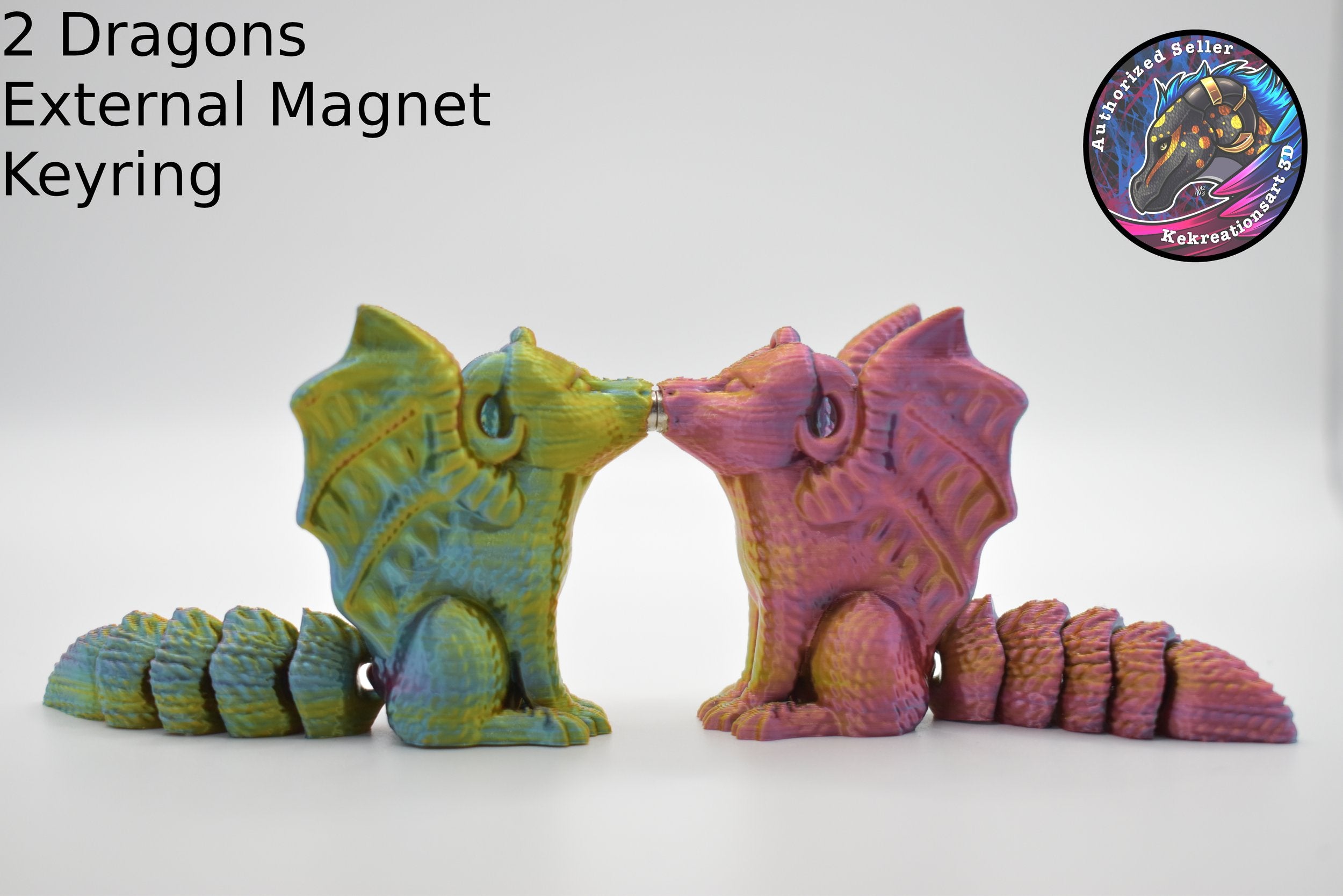 Dragon/Fox Magnet Kissing (Set of 2)