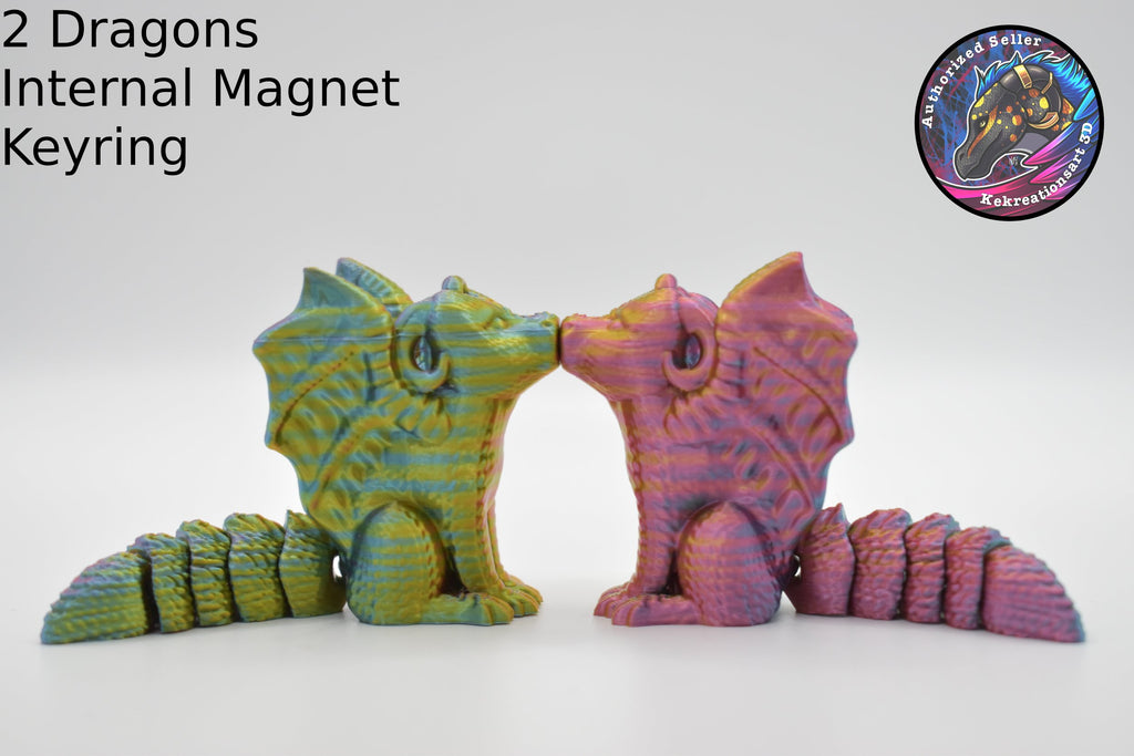Dragon/Fox Magnet Kissing (Set of 2)