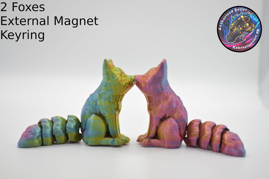 Dragon/Fox Magnet Kissing (Set of 2)