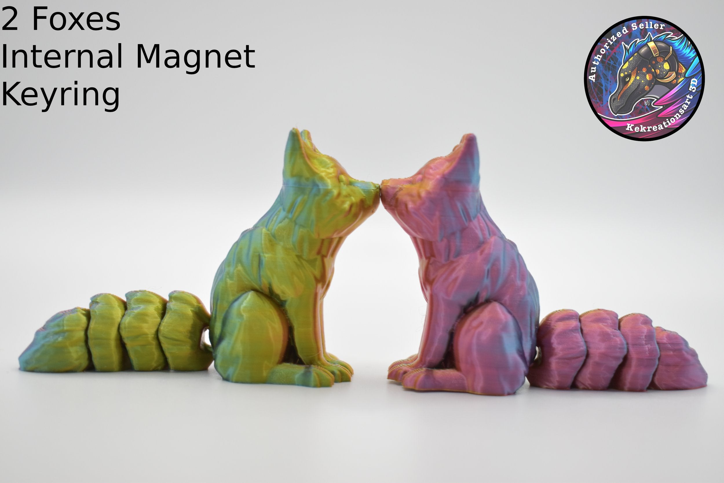 Dragon/Fox Magnet Kissing (Set of 2)