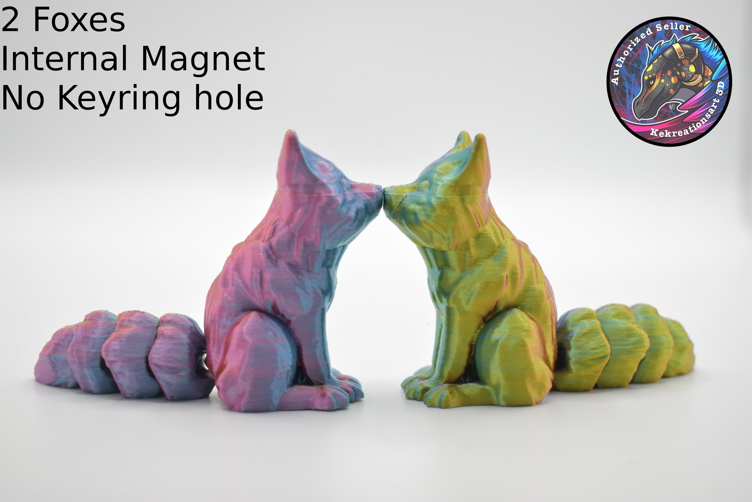 Dragon/Fox Magnet Kissing (Set of 2)