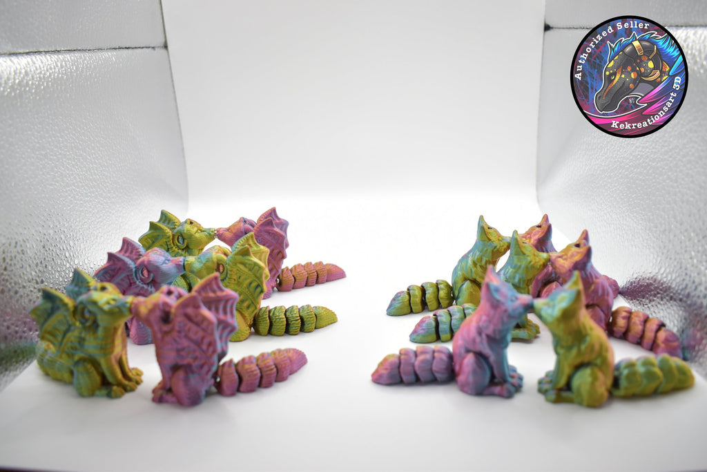 Dragon/Fox Magnet Kissing (Set of 2)