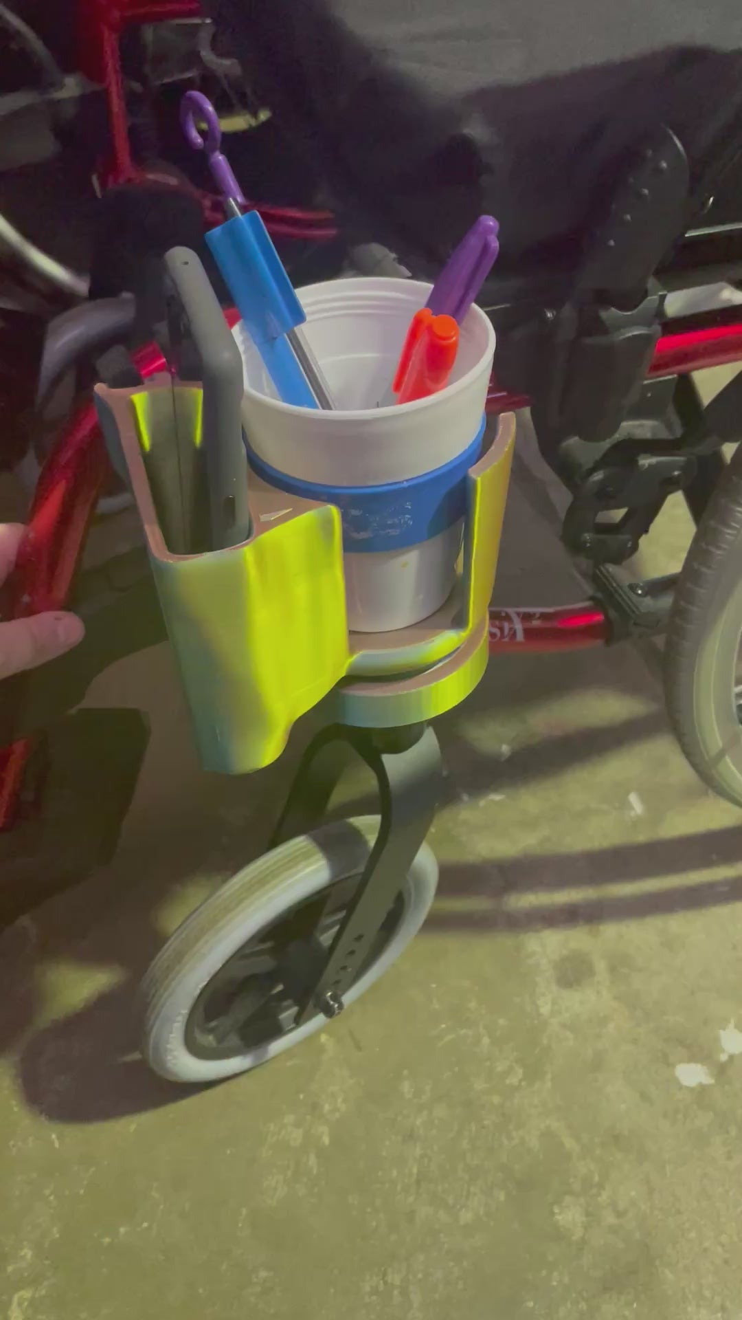 Cup/Phone holder for wheelchair users